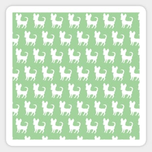 Chihuahua silhouette print (large) green Sticker